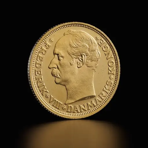 Dansk 20 Kroner Frederik VIII Guldmynt